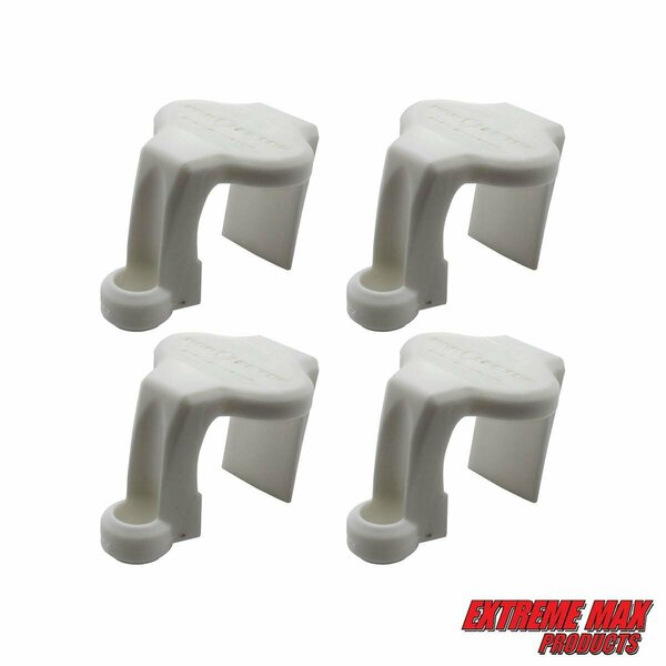 Extreme Max Extreme Max 3005.5064 BoatTector Pontoon Rail Fender Hanger/Adjuster - White, Pack of 4 3005.5064